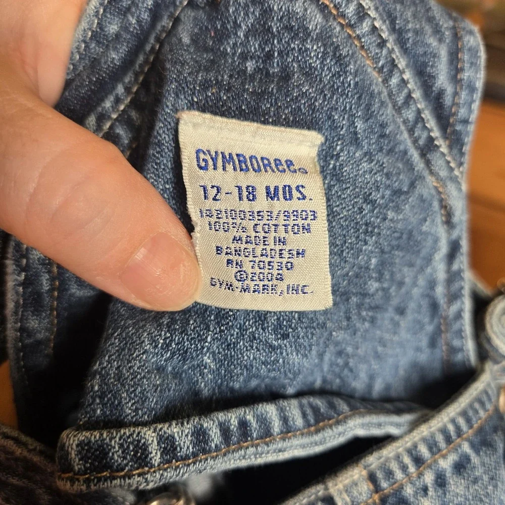 Vtg '04 Gymboree Boys Denim‎ Overalls 